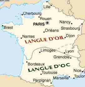 Langue d'oc et langue d'oïl